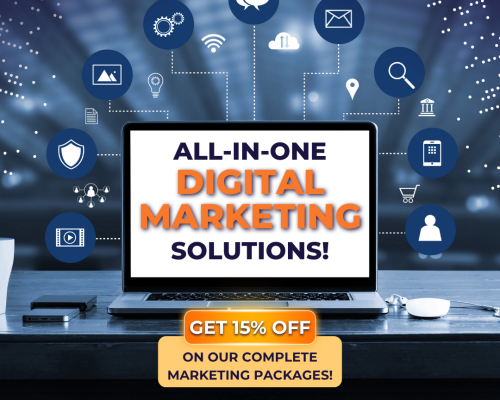 Orange and Black Modern Bold Comprehensive Digital Marketing Packages Instagram Post